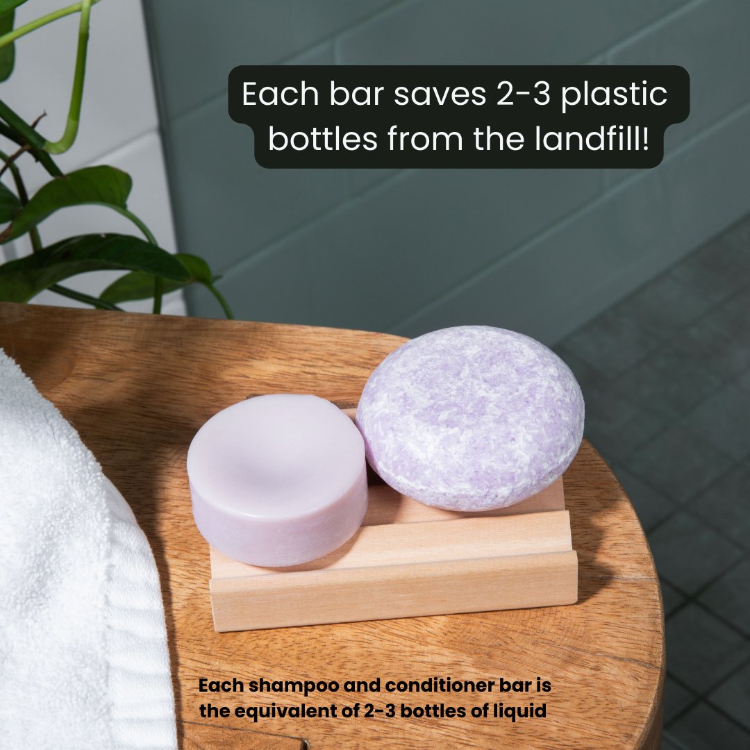 Each natural Shampoo Bar by Community Goods replaces 2-3 plastic bottles.
