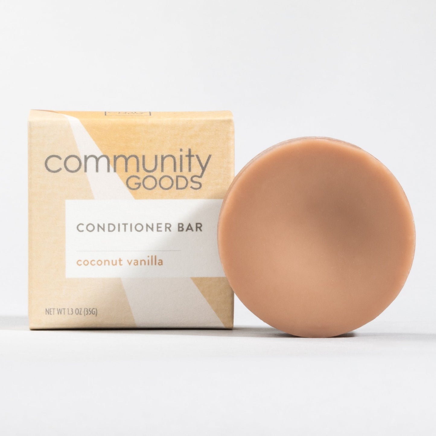 Plastic-free Conditioner Bar by Community Goods with Coconut Vanilla scent