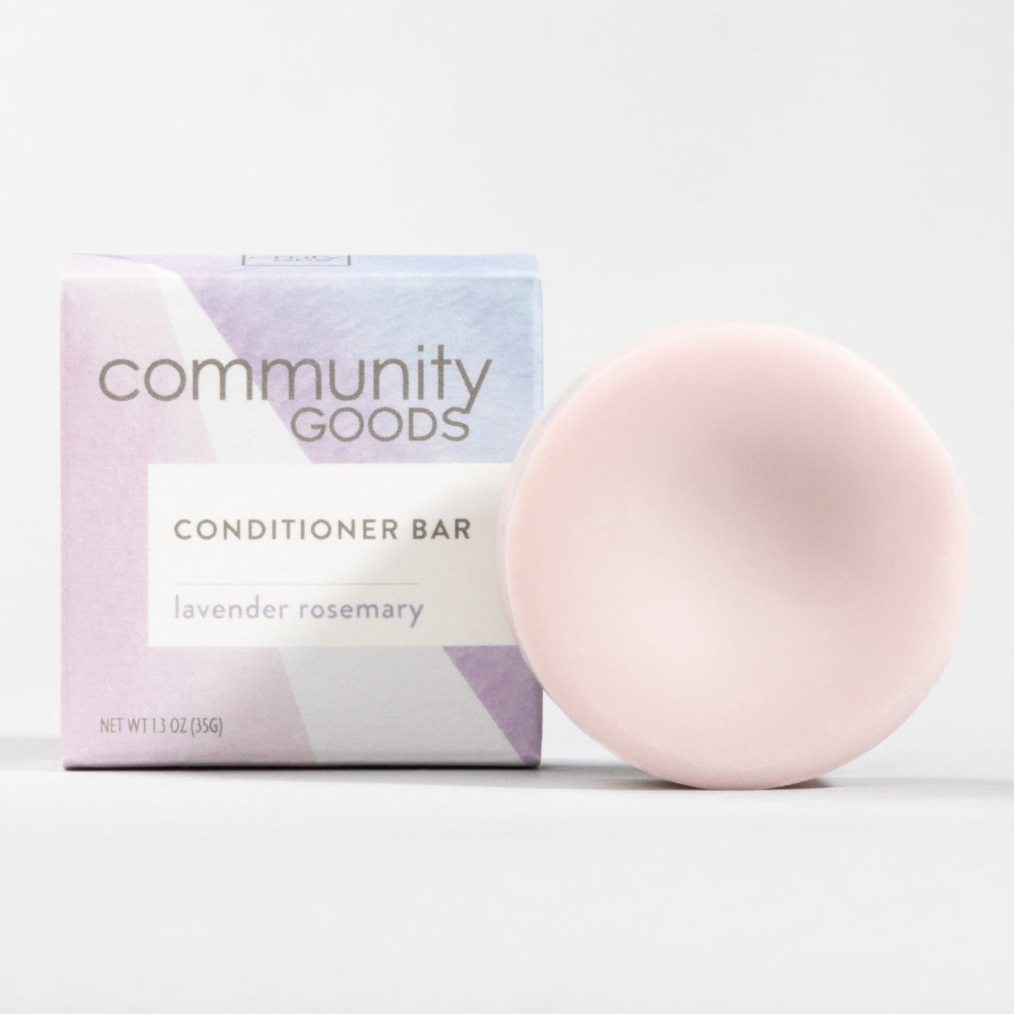 Plastic-free Conditioner Bar by Community Goods with Lavender Rosemary scent